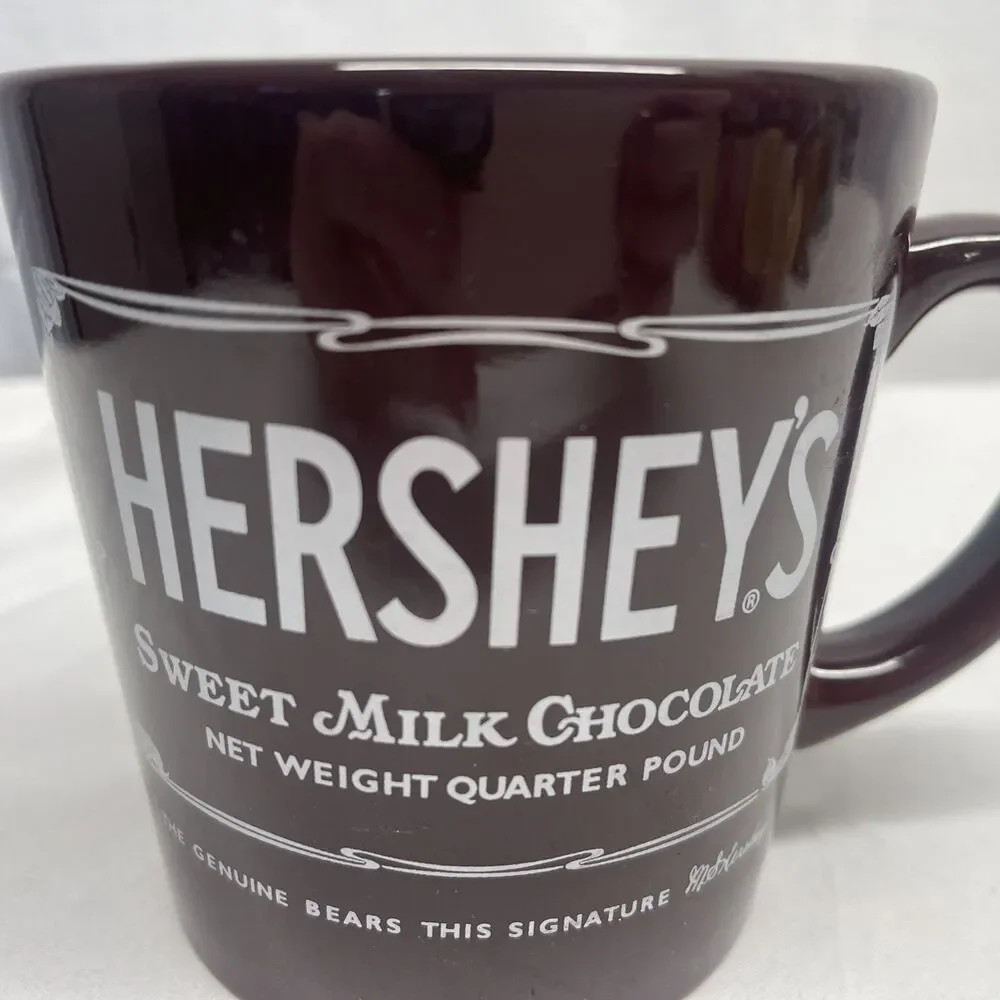 Hershey’s Sweet Milk Chocolate Big Mug Cup 2014 Coffee Tea Cocoa EUC No Chips